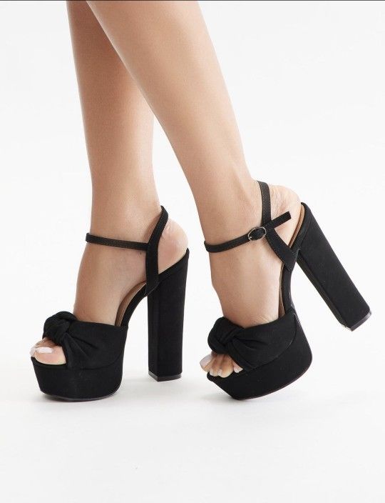 Black Platform Heels Size 9