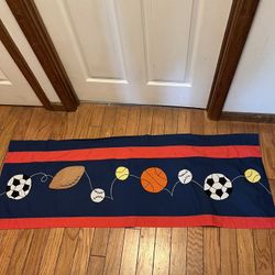 Sports Themed Window Valance 