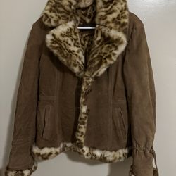 Vintage GUESS Jacket - Faux Fur Lining 