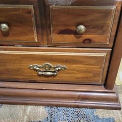 WOODEN  END TABLE /  DRESSER