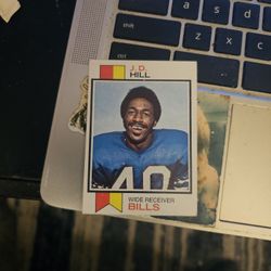 J.d. Hill 1973 Topps Football Card