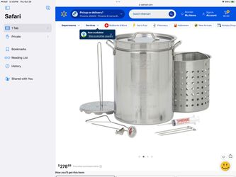 32QT Turkey & 10QT Fish Fryer | Stainless Steel | Cover | Skimmer Included 50,000BTU Propane Burner | Outdoor Fryer | Seafood Boil Pot | Crab Shirmp &
