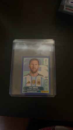 Blue panini World Cup sticker MESSI