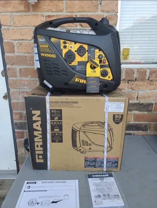 FIRMAN 2,000 Watts Recoil Start Gas Powered Inverter Generator Very Quiet with Built-In Parallel Capability