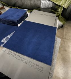Blue carpet tile ($0.49)