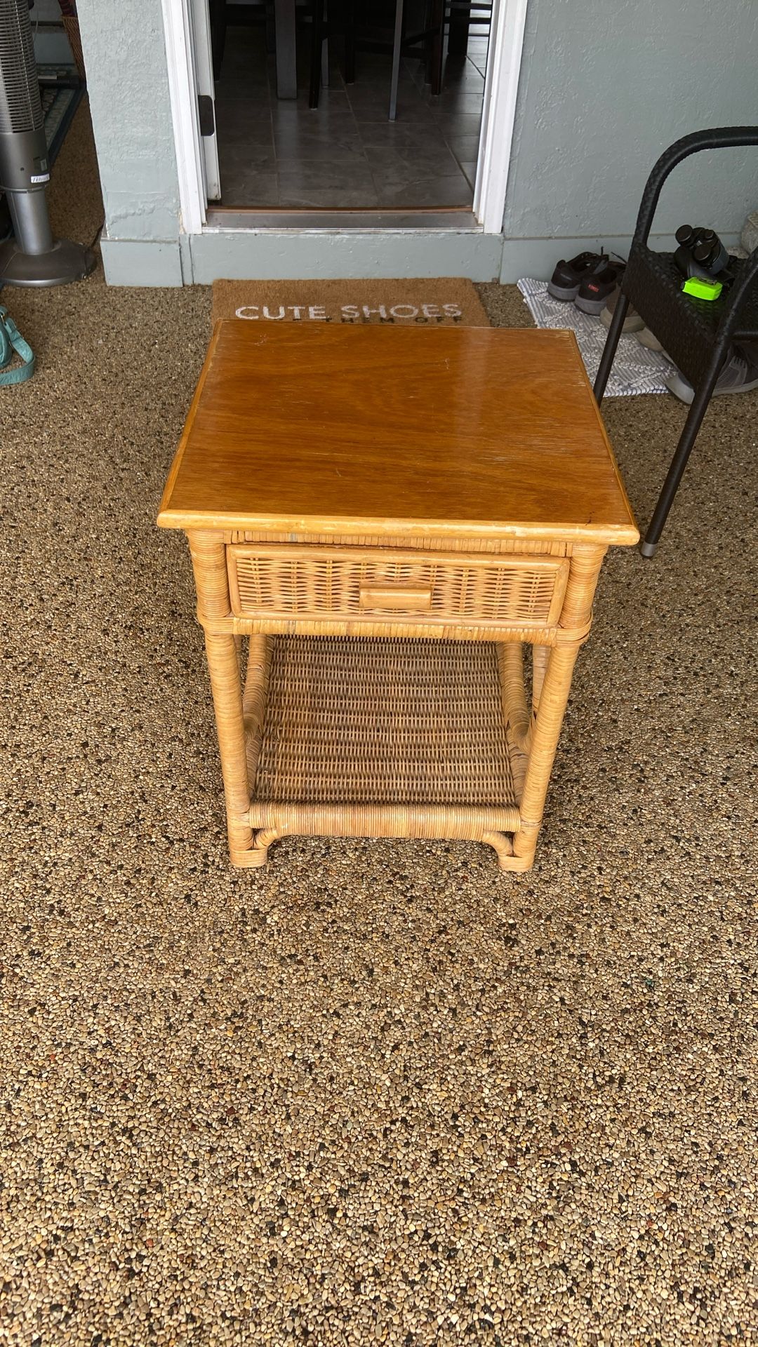 bamboo end table
