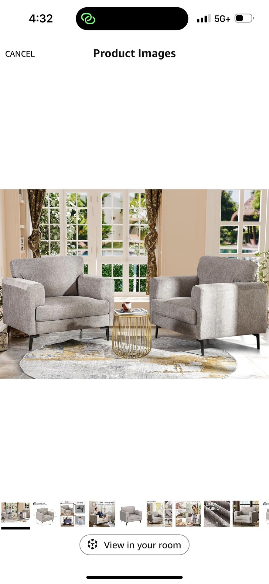 Oversized Accent Chair -Light Brown