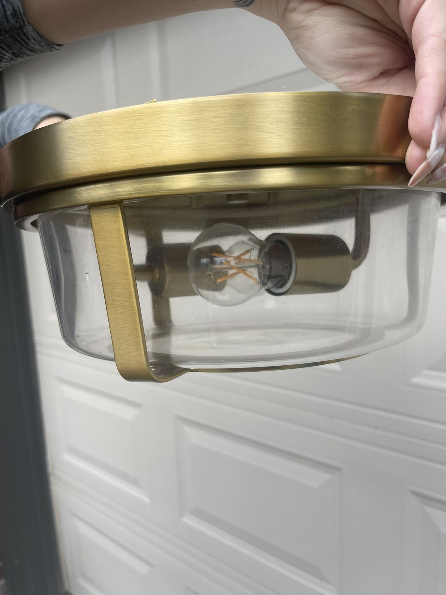 Brushed Bronze Flush Mount Light Fixture