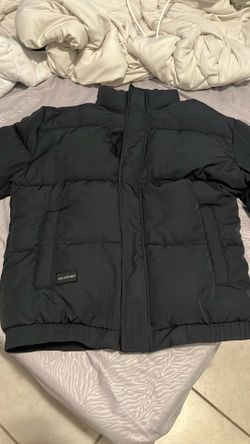 Puffer Jacket, Hollister,black,large