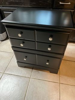 Black bedside table