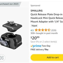 Camera Quick Release Mount - 