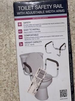 Toilet Safety Rail w/ Adjustable Arms