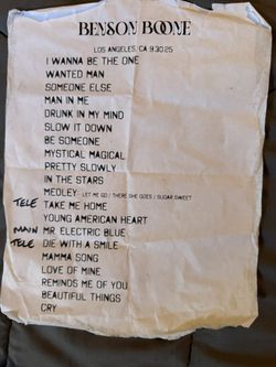 Benson Boone Set List