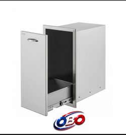 OBO Store It Away! New VEVOR Pull Out Drawer Trash Bin With Sliding Rails In Stainless Steel