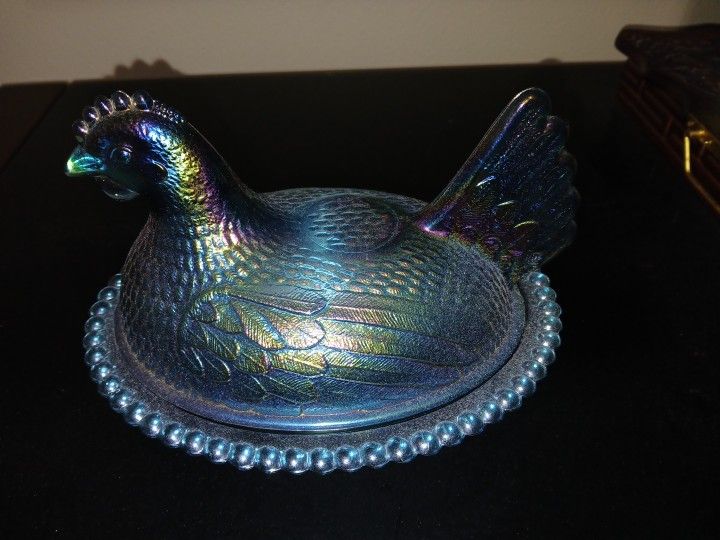 Carnival Glass Hen