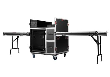 Gator Cases GTOUR-MIXER-12U-2D2T Mixer Flight Case with 2 Drawers and Tables