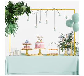 Table Arch Holder Stand 13-42'' Tall 29-98" Length Hanging for Wedding ,Birthday, Party Decoration, NEW