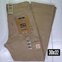 Levi's 568 Loose Straight Carpenter Tan Jeans 30x32