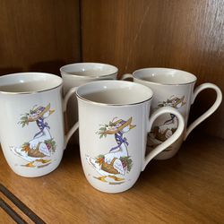 Otagiri Japan Gilded Goose Mug set of 4
