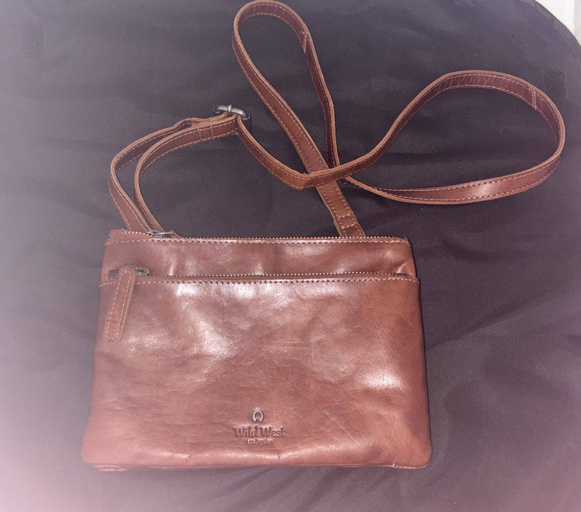 Small Leather Crossbody Bag Wild West Los Angeles