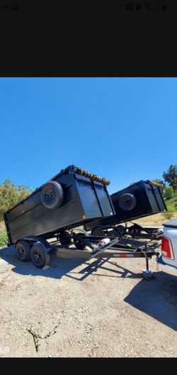 BRAND NEW DESIGN DUMP TRAILER 12x8x4 12,000 LBS ROLLING TARP AND SPARE TIRE HYDRAULIC SYSTEM ELECTRIC BRAKES TITLE IN HAND FOR ANY QUESTION TEXT ME PL