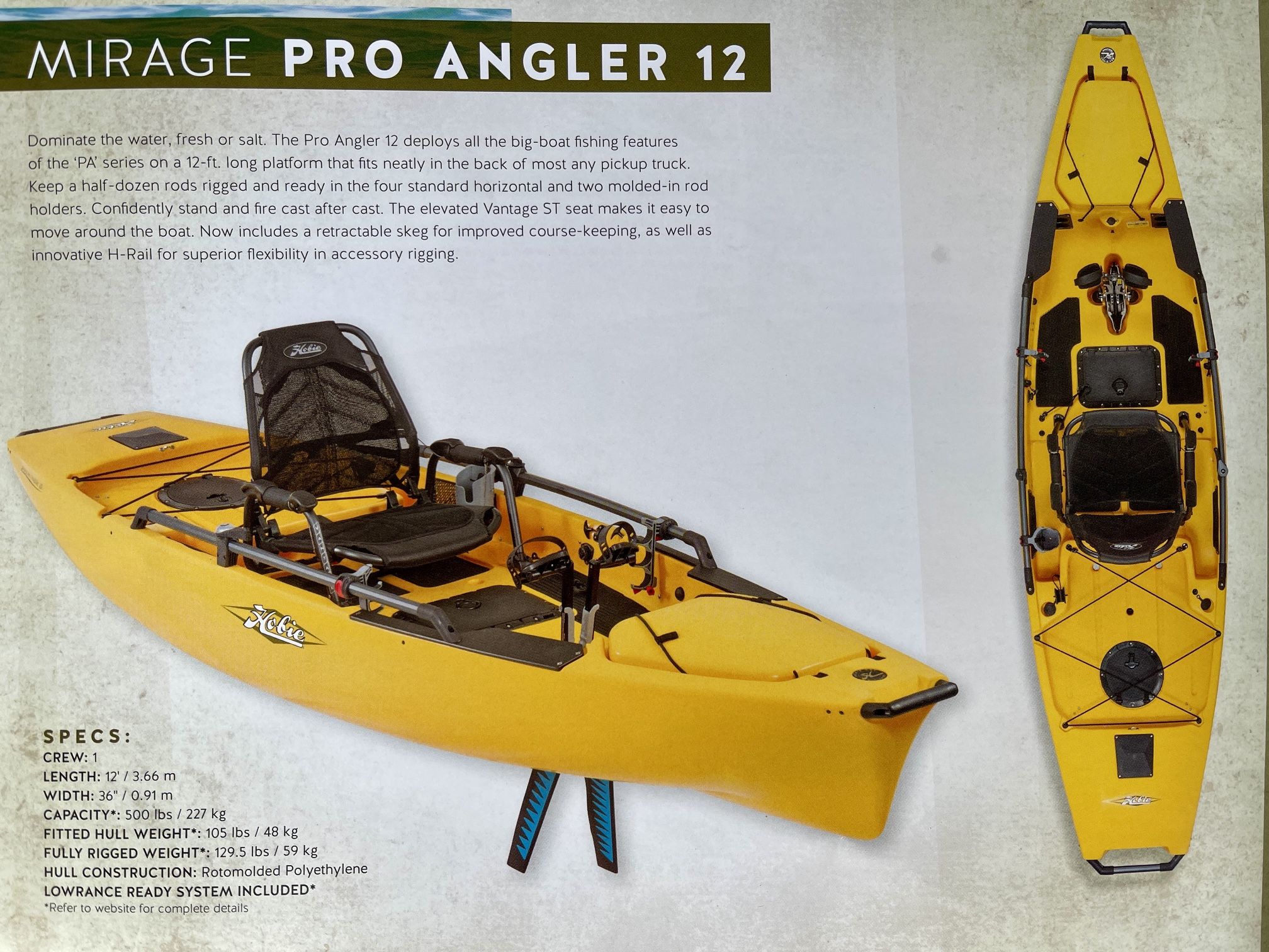 Hobie Pro Angler 12 Fishing Kayak Ready To Fish