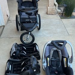 Baby Trend Infant Jogging Stroller and Car Seat/ Bases