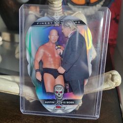 2020 Topps WWE Finest #C-1 Austin 3:16 Is Born Die-cut Refractor Card