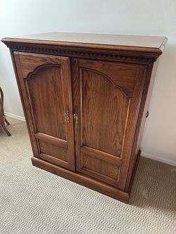 Solid Oak Rustic Media TV cabinet