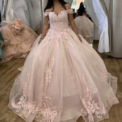 Blush Pink Quinceañera Dress. 