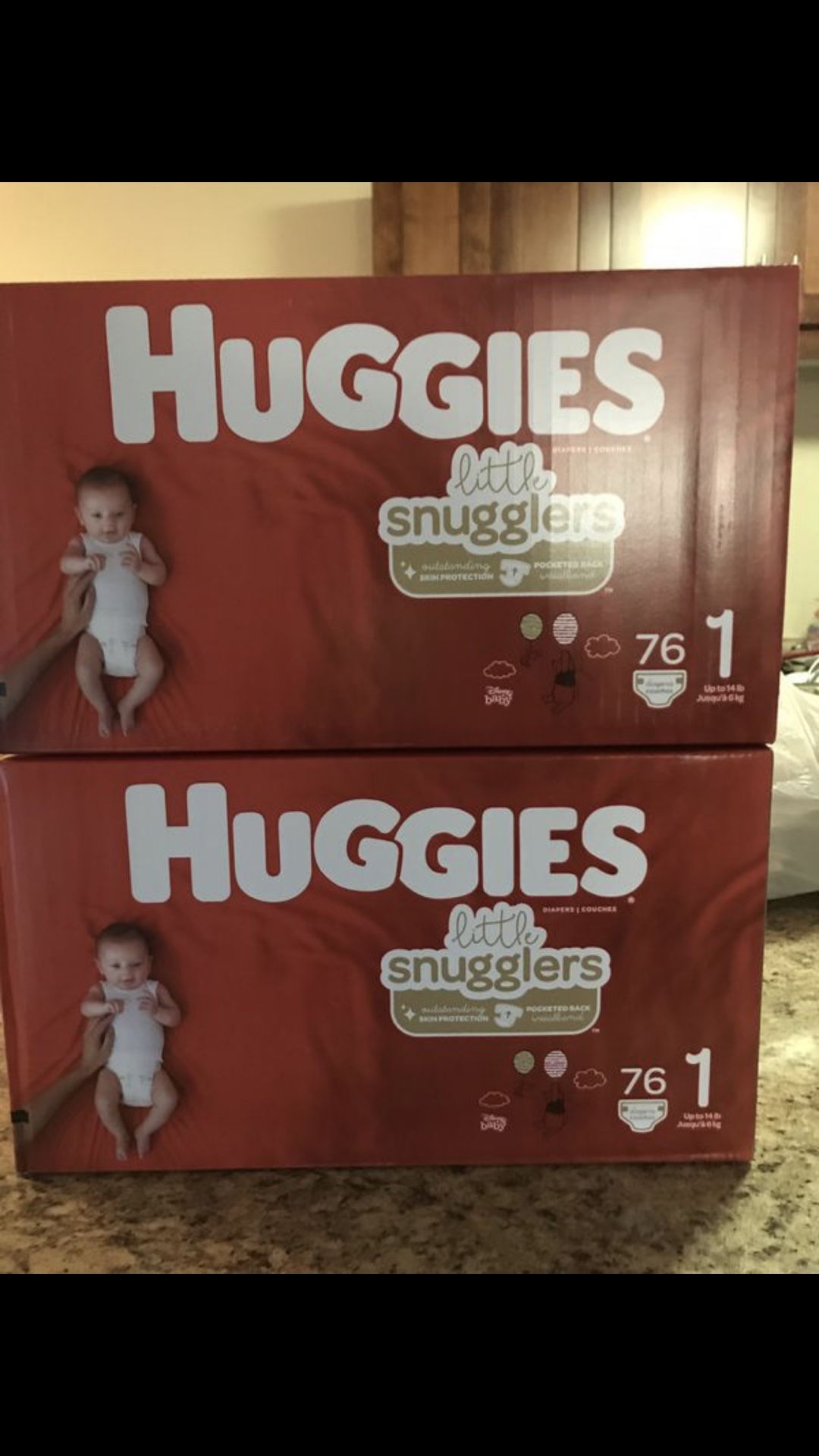 Huggies diapers size 1($16 each box)