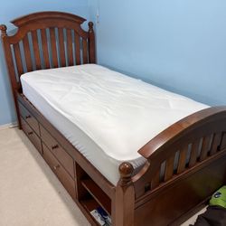 Twin Bed Frame With 4 Drawers 