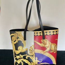 Versace Leather Pillow Talk Tote Bag 