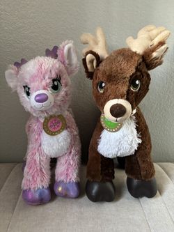 Build a Bear Reindeers Pink Twinkle Brown Comet 