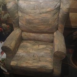 Wingback Chair Golf Print