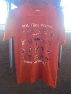 RARE - Vintage - AOL Time Warner - 2003 All Over Print - Promo T Shirt - Small