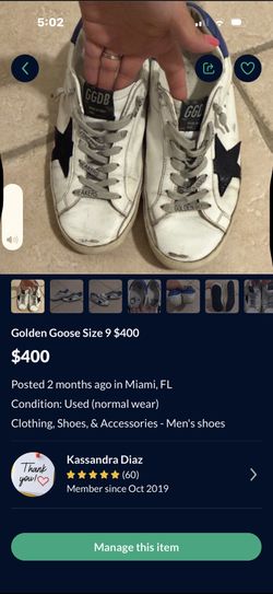 Golden Goose Men Size 9