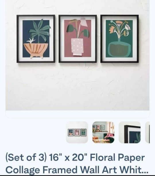 FLORAL PAPER COLLAGE WALL ART