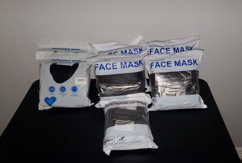 Disposable Face Masks-Black