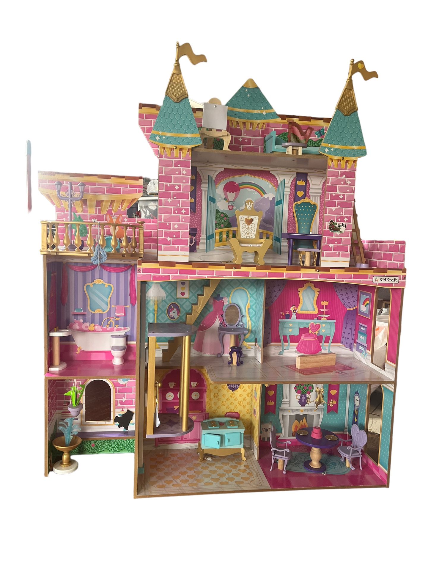 KidKraft Princess Party Castle Dollhouse, 30 Accessories
