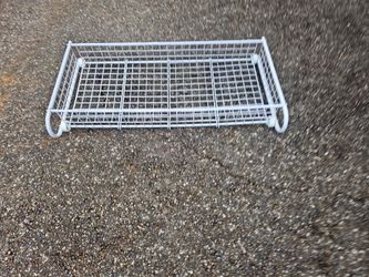 Rolling White Wire Underbed Cart.