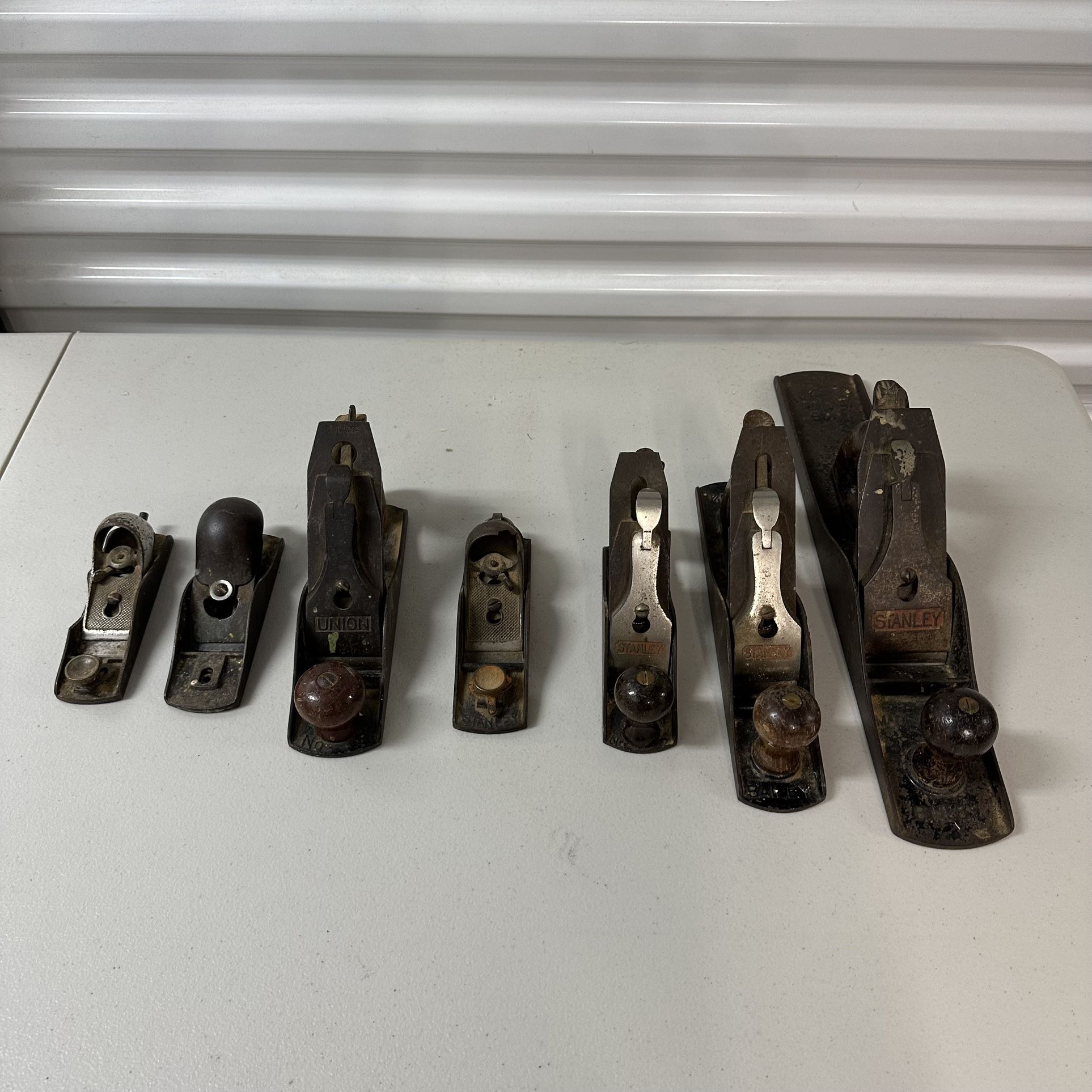 Lot of 7 Vintage Woodworking Planes
