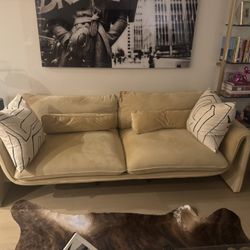 Modern Glam Sculptural Couch  