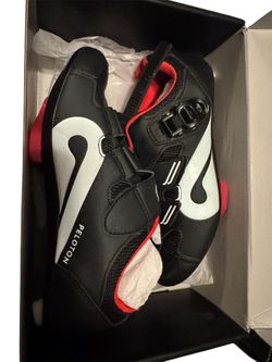 Peloton Cycling Shoes - Black and Red