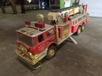 Large Vintage Fire truck Toy 