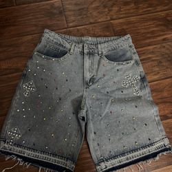 Rhinestone Jorts