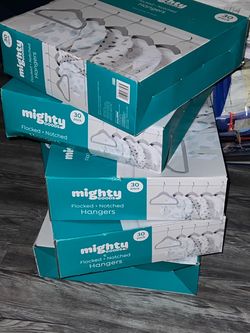 Mighty Goods Flocked Notched Hangers 30-Pack x4