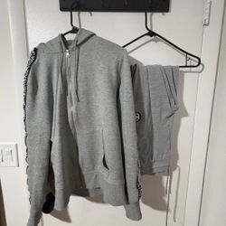 MICHAEL KORS  Large Logo Tape Cotton Blend Sweatsuit - Gray