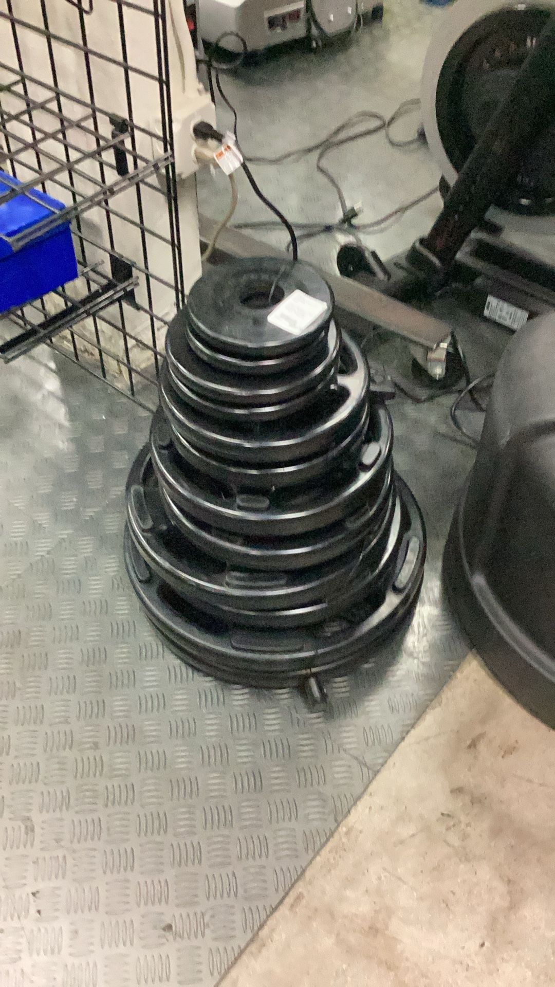 Used Hampton 240lb Rubber Olympic Weight Plate Set (Read Description)