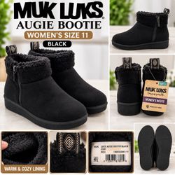 Muk Luks Augie Bootie Women's Size 11 Black